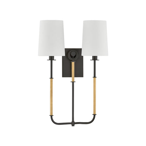 Hudson Valley 2072 Glenmont 2-lt 21" Tall Wall Sconce - Aged Brass with Distressed Bronze