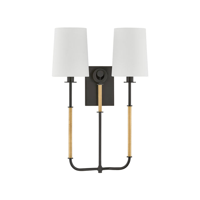 Hudson Valley 2072 Glenmont 2-lt 21" Tall Wall Sconce - Aged Brass with Distressed Bronze