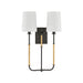 Hudson Valley 2072 Glenmont 2-lt 21" Tall Wall Sconce - Aged Brass with Distressed Bronze