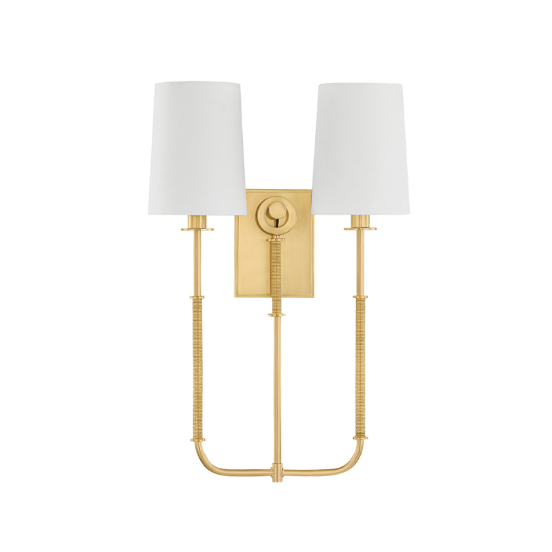 Hudson Valley 2072 Glenmont 2-lt 21" Tall Wall Sconce - Aged Brass