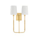 Hudson Valley 2072 Glenmont 2-lt 21" Tall Wall Sconce - Aged Brass