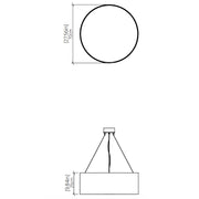 Accord 207LED Cylindrical 1-lt 28" LED Pendant