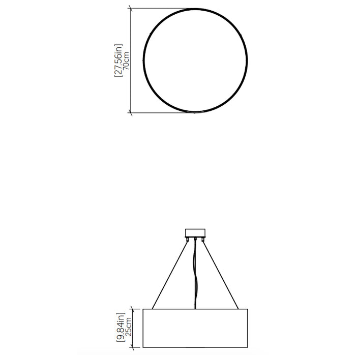 Accord 207LED Cylindrical 1-lt 28" LED Pendant