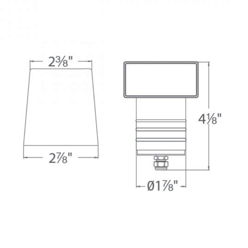 WAC 2081 2" LED Recessed Ingrounds Indicator Ground Hood