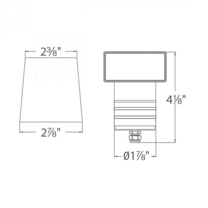 WAC 2081 2" LED Recessed Ingrounds Indicator Ground Hood