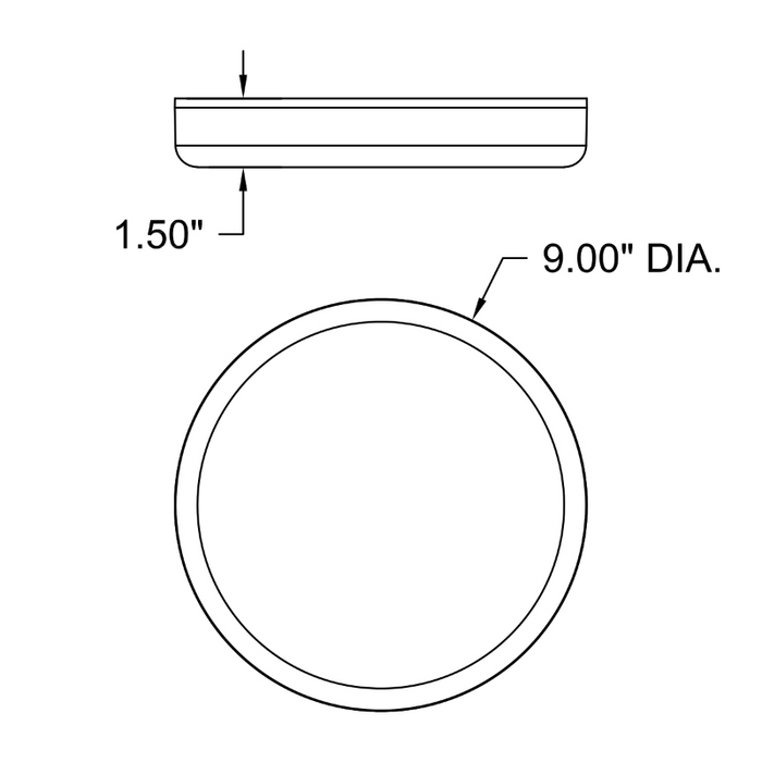 Access 20865 Infinite 1-lt 9" LED Flush Mount