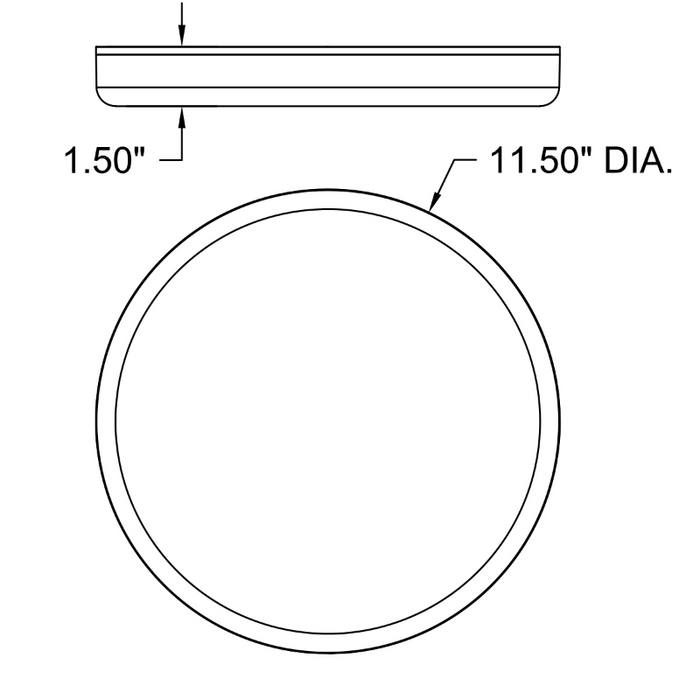 Access 20866 Infinite 1-lt 12" LED Flush Mount