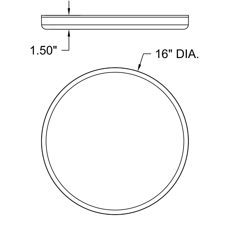Access 20867 Infinite 1-lt 16" LED Flush Mount