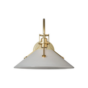 Hubbardton Forge 209322 Henry 1-lt 14" Large Wall Sconce - Modern Brass/Frosted Glass