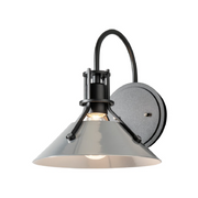 Hubbardton Forge 209323 Henry 1-lt 10" Tall Small Wall Sconce - Black/Sterling