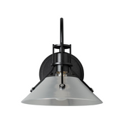 Hubbardton Forge 209323 Henry 1-lt 10" Tall Small Wall Sconce - Black/Sterling