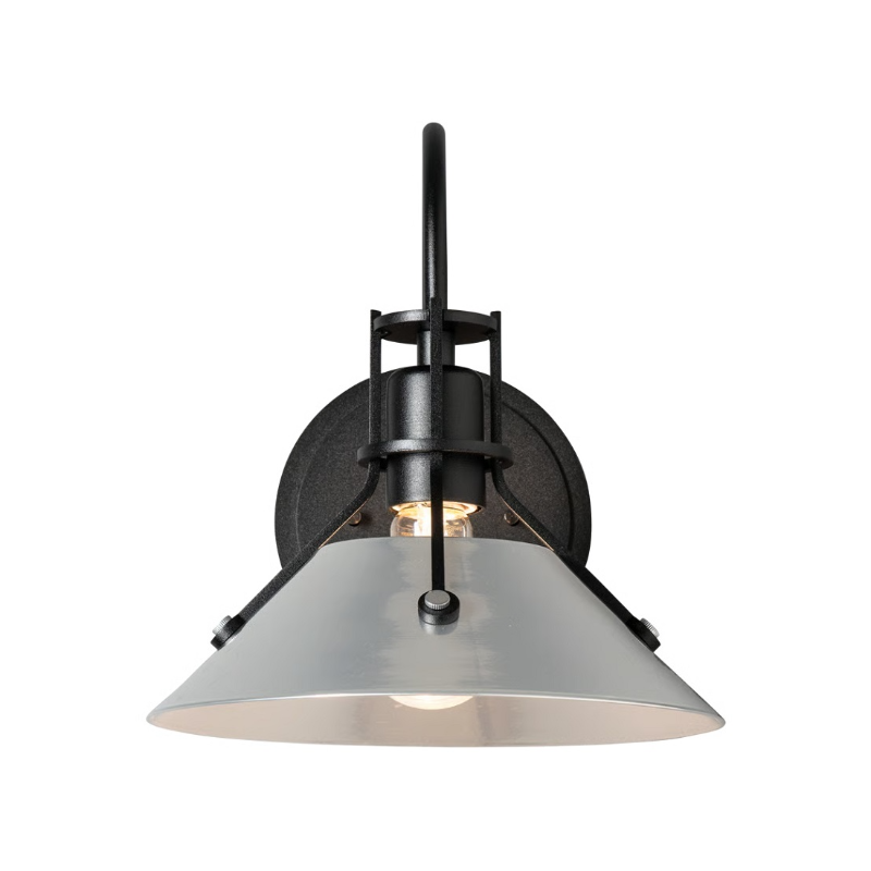 Hubbardton Forge 209323 Henry 1-lt 10" Tall Small Wall Sconce - Black/Sterling
