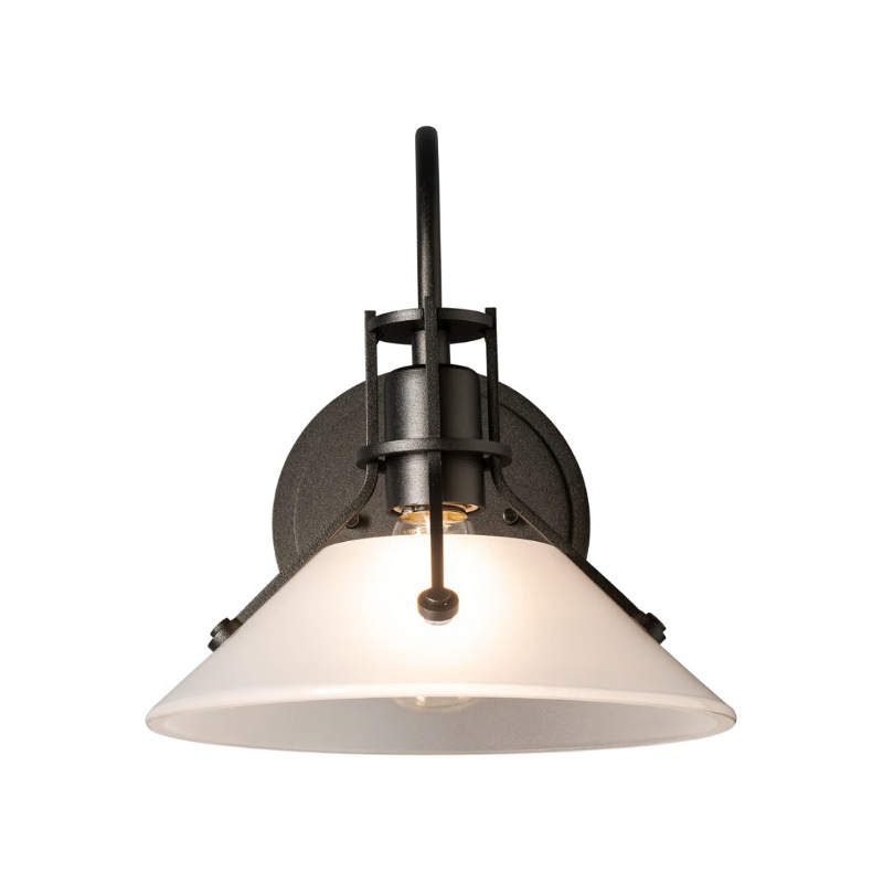 Hubbardton Forge 209324 Henry 1-lt 10" Tall Small Wall Sconce - Oil Rubbed Bronze/Frosted Glass