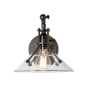 Hubbardton Forge 209326 Henry 1-lt 11" Tall Swing Arm Sconce - Oil Rubbed Bronze/Clear Glass