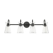 Millennium 21004 Camellia 4-lt 31" Vanity Light - Matte Black