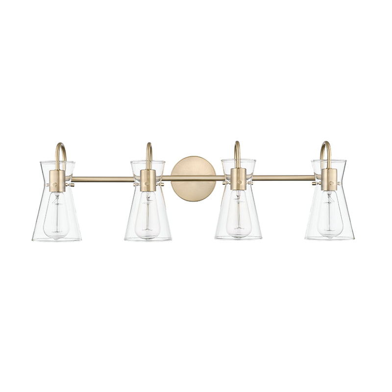 Millennium 21004 Camellia 4-lt 31" Vanity Light - Modern Gold