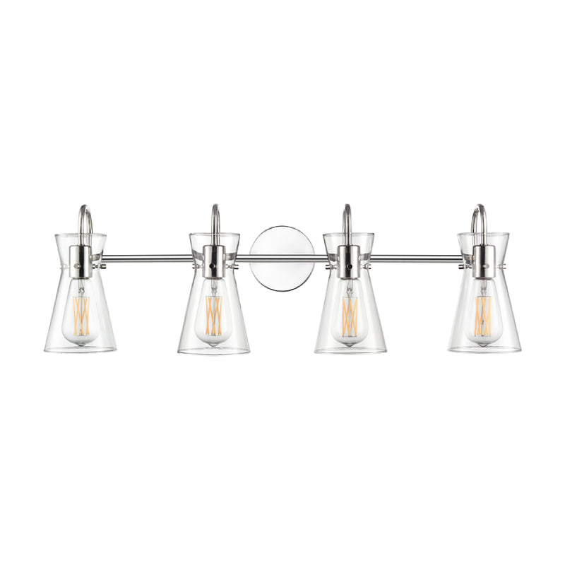 Millennium 21004 Camellia 4-lt 31" Vanity Light - Polished Nickel