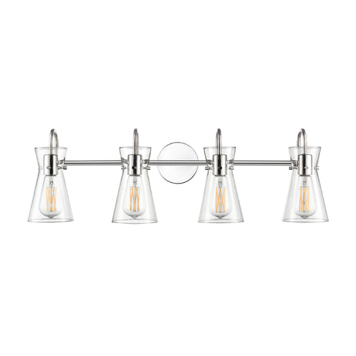 Millennium 21004 Camellia 4-lt 31" Vanity Light - Polished Nickel