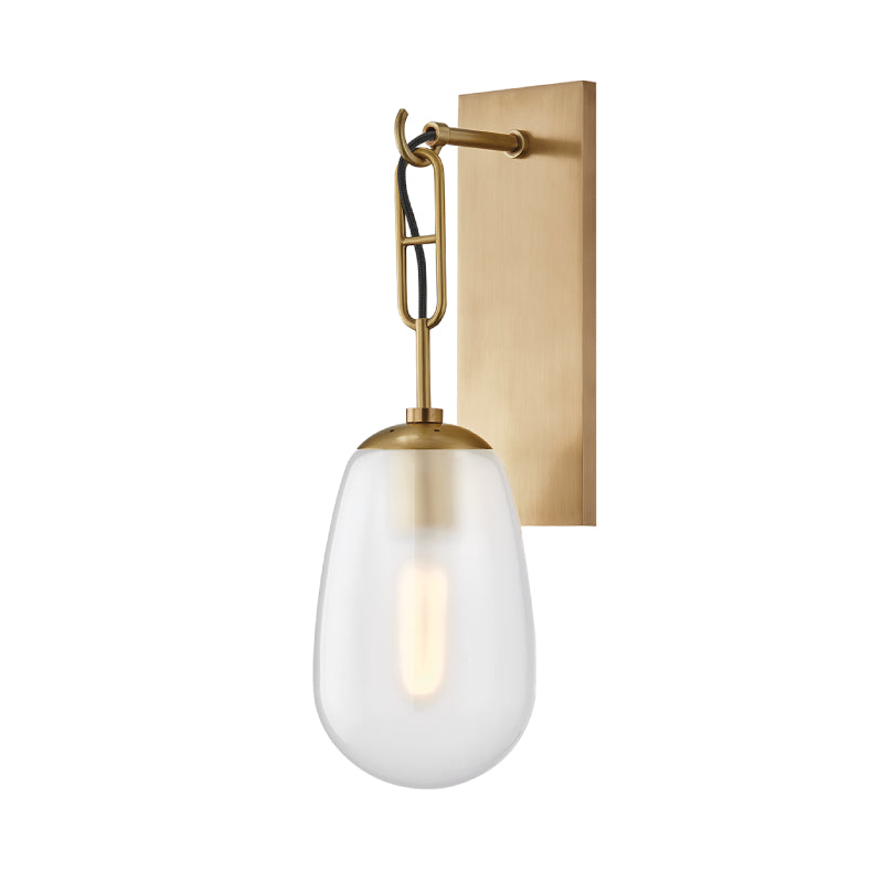 Hudson Valley 2101 Bruckner 1-lt 19" Tall Wall Sconce-Aged Brass