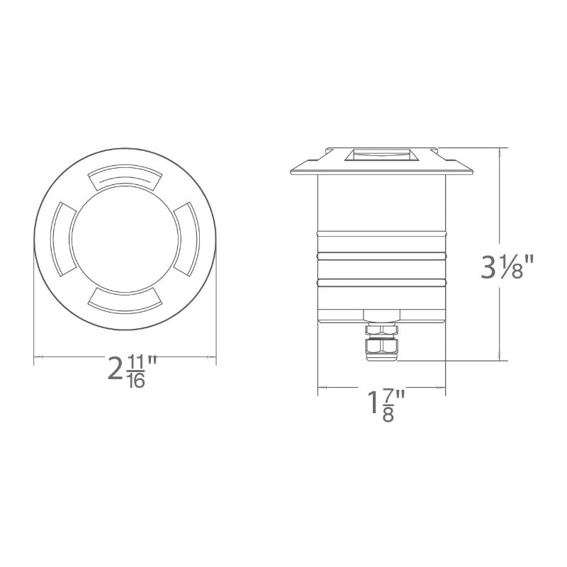 WAC 2101 2" Landscape Recessed LED Inground Quad Directional