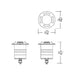WAC 2101 2" 4.5W LED Colorscaping Round Quad-Directional Inground Light