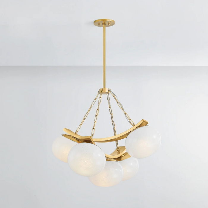 Hudson Valley 2105 Duxbury 5-lt 32" Chandelier - Aged Brass