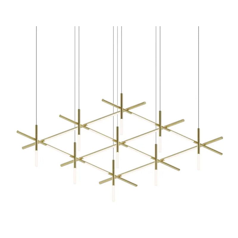 Sonneman 2105 Labyrinth 74" LED Chandelier - Brass