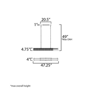 Maxim 21194 Spectre 1-lt 47" LED Linear Pendant, CCT Selectable