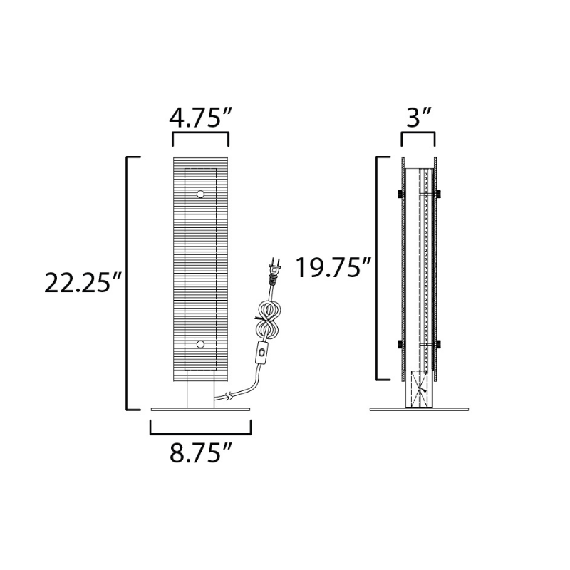 Maxim 21197 Spectre 1-lt 22" Tall LED Table Lamp
