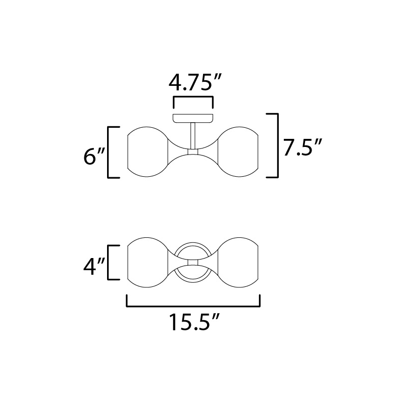 Maxim 21222 Neve 2-lt 16" Tall Wall Sconce