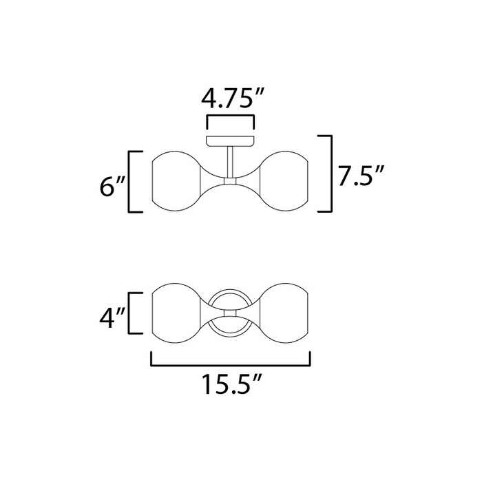 Maxim 21222 Neve 2-lt 16" Tall Wall Sconce