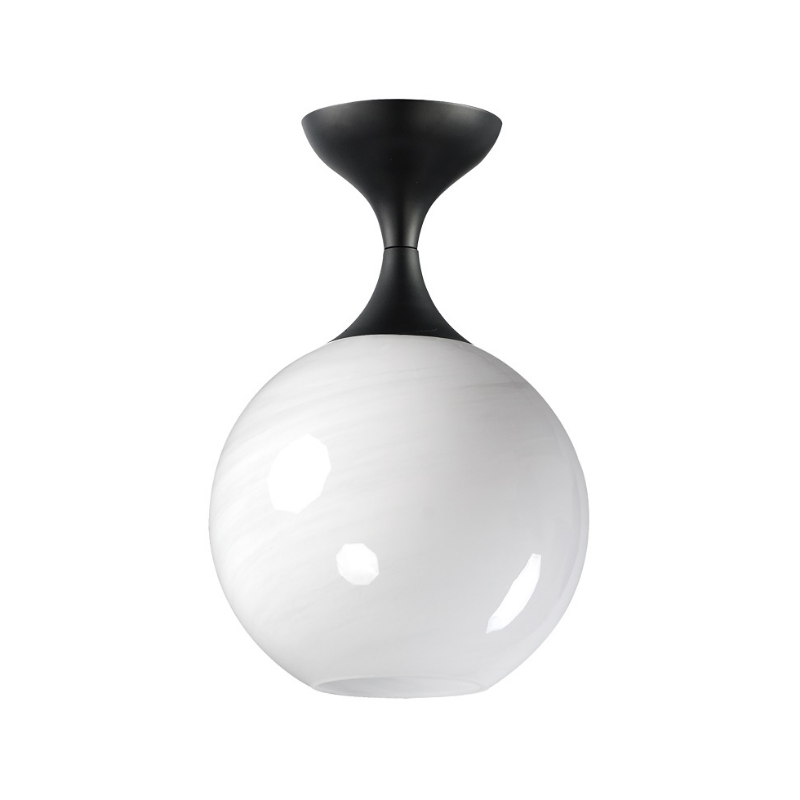 Maxim 21229 Neve 1-lt 9" Semi-Flush Mount - Black
