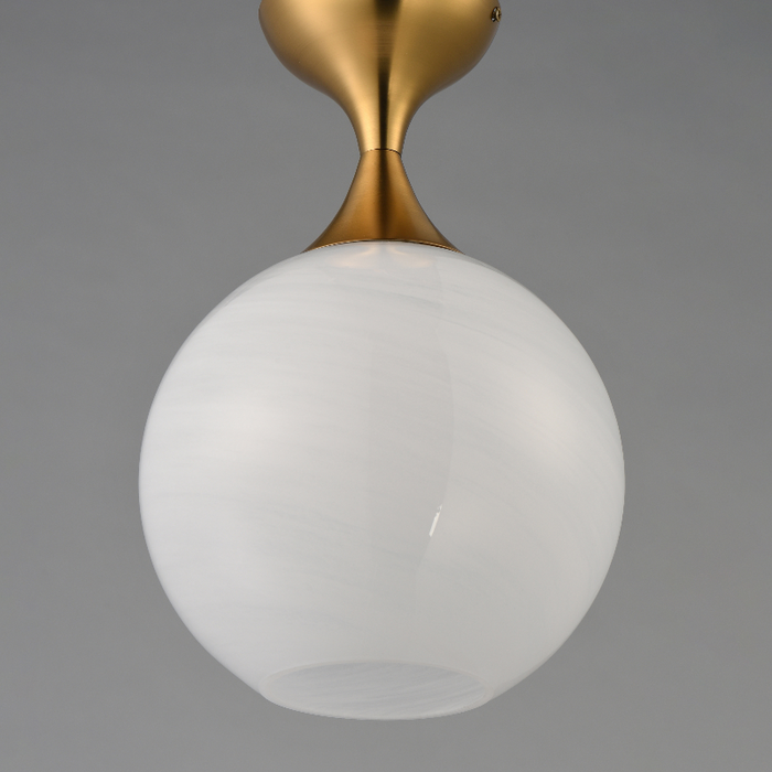 Maxim 21229 Neve 1-lt 9" Semi-Flush Mount - Natural Aged Brass