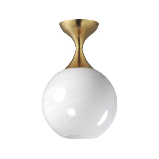 Maxim 21229 Neve 1-lt 9" Semi-Flush Mount - Natural Aged Brass