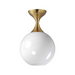 Maxim 21229 Neve 1-lt 9" Semi-Flush Mount - Natural Aged Brass