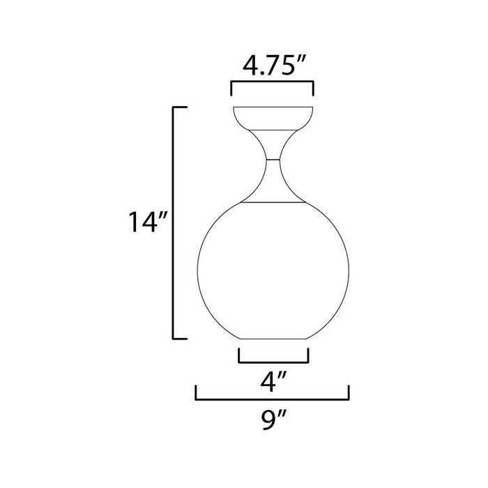 Maxim 21229 Neve 1-lt 9" Semi-Flush Mount