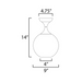 Maxim 21229 Neve 1-lt 9" Semi-Flush Mount