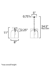 Maxim 21230 Scoop 1-lt 8" Pendant