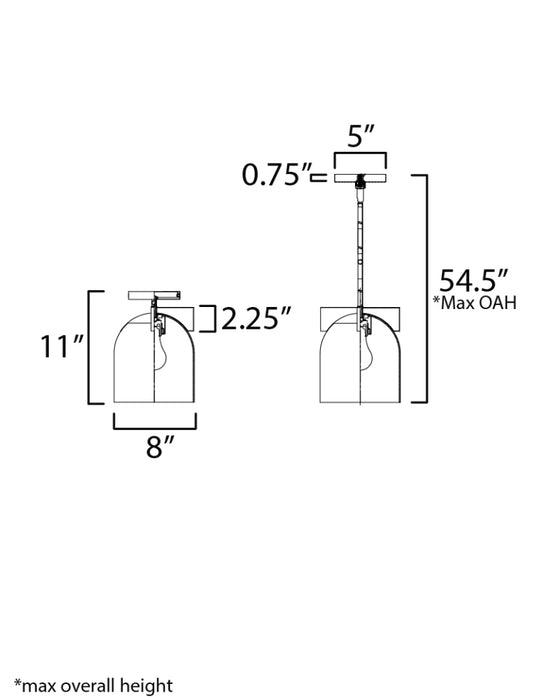 Maxim 21230 Scoop 1-lt 8" Pendant