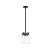 Maxim 21230 Scoop 1-lt 8" Pendant-Black/Clear