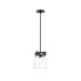 Maxim 21230 Scoop 1-lt 8" Pendant-Black/Clear