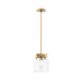 Maxim 21230 Scoop 1-lt 8" Pendant-Natural Aged Brass-Clear Glass