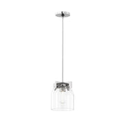 Maxim 21230 Scoop 1-lt 8" Pendant-Polished Chrome/Clear Glass