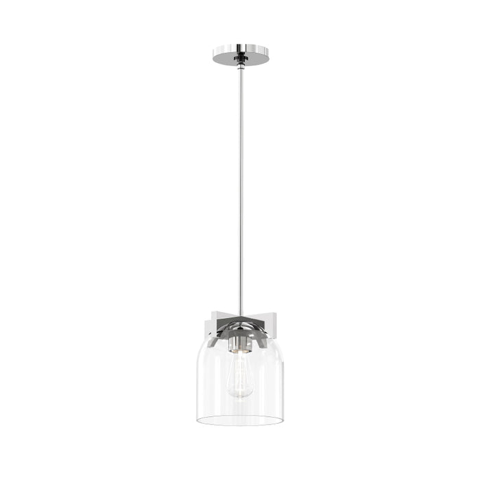 Maxim 21230 Scoop 1-lt 8" Pendant-Polished Chrome/Clear Glass