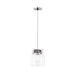 Maxim 21230 Scoop 1-lt 8" Pendant-Polished Chrome/Clear Glass