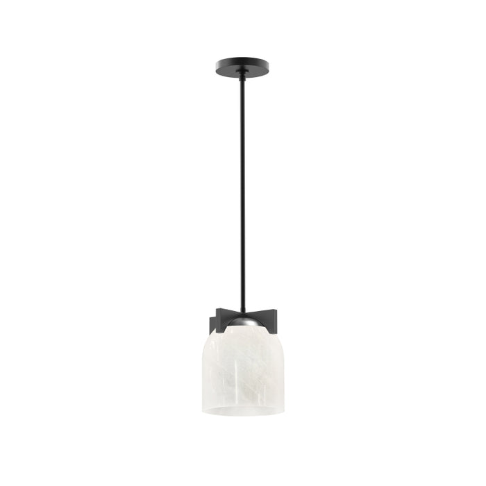 Maxim 21230 Scoop 1-lt 8" Pendant-Black/Marble Glass