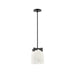 Maxim 21230 Scoop 1-lt 8" Pendant-Black/Marble Glass