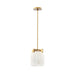 Maxim 21230 Scoop 1-lt 8" Pendant-Natural Aged Brass/Marble Glass