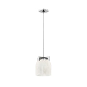Maxim 21230 Scoop 1-lt 8" Pendant-Polished Chrome/Marble Glass