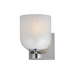 Maxim 21231 Scoop 1-lt 7" Tall Bath Sconce-Polished Chrome/Marble Glass